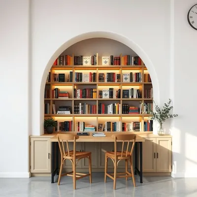 Librería baja de inspiración mediterránea Cazorla — Ribera Norte