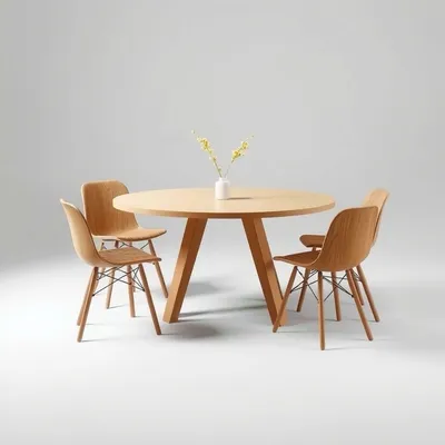 Mesa redonda de estilo nórdico Ancares — Nogalt