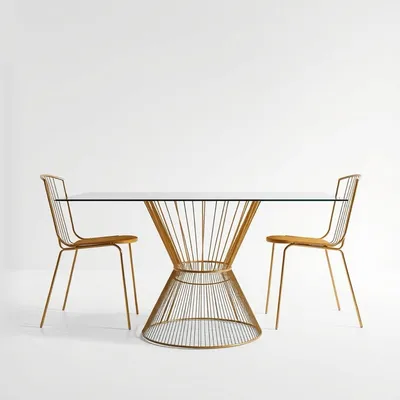 Silla de comedor con estructura metálica Cazorla — Nogalt