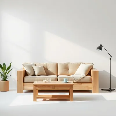 Cómoda de 6 cajones en madera de haya Miño — Sierra Alba