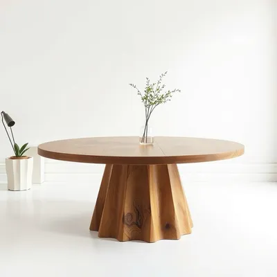 Mesa redonda de roble macizo Cazorla — Ribera Norte