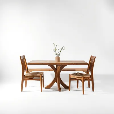 Banco de comedor de roble macizo Guadiana — Encina Roja