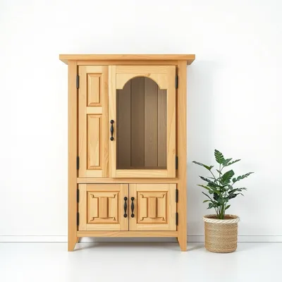 Vitrina en madera de haya Cazorla — Sierra Alba