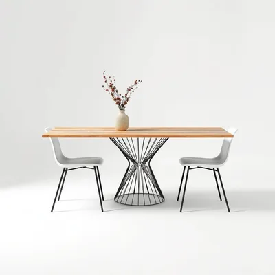 Mesa de comedor de líneas rectas Bidasoa — Nogalt