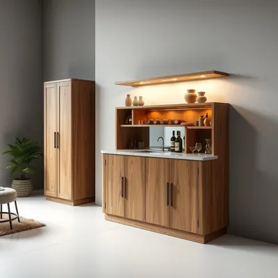 Mueble bar de nogal Segura — Ribera Norte