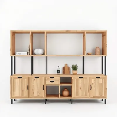 Estantería modular de roble macizo Moncayo — Roblería