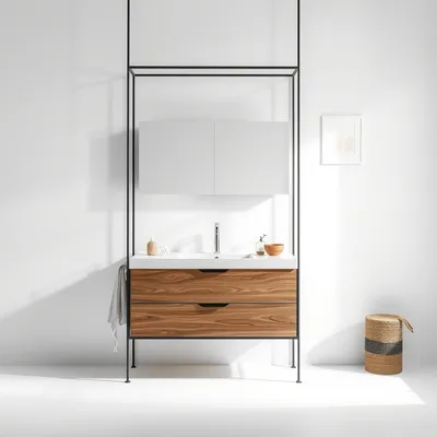 Mueble suspendido con estructura metálica Ebro — Almadén