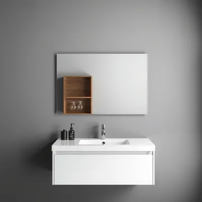 Espejo rectangular con acabado mate Tajo — Almadén