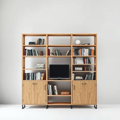 Librería modular en madera de haya Moncayo — Casa Verdi