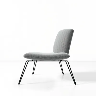 Silla tapizada con estructura metálica Turia — Almadén