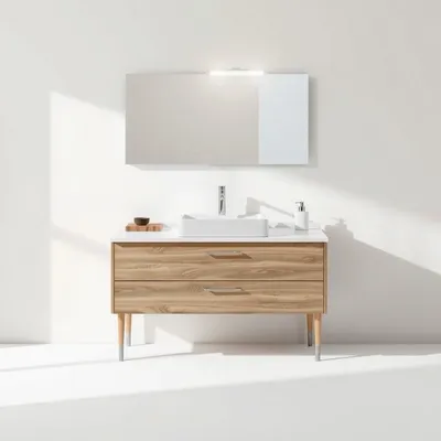 Mueble de lavabo en chapa natural Ebro — Roblería