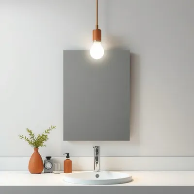 Espejo con luz de roble macizo Urbión — Sierra Alba