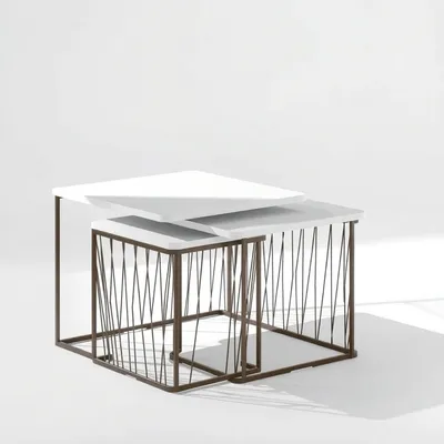 Mesa nido con estructura metálica Bidasoa — Almadén