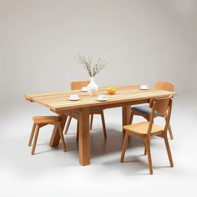 Mesa extensible en madera de haya Segura — Sierra Alba