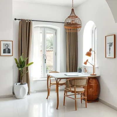 Escritorio esquinero de inspiración mediterránea Ancares — Casa Verdi