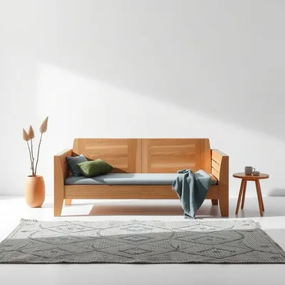 Mesita con cajón de roble macizo Ebro — Roblería