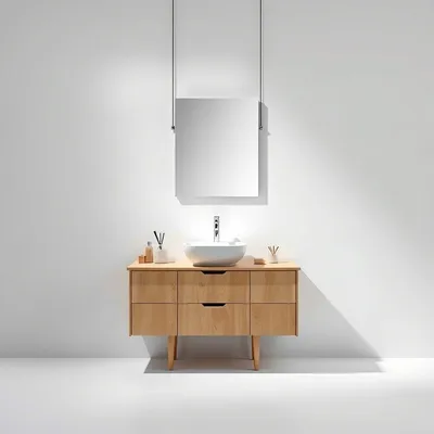 Mueble suspendido en chapa natural Urbión — Casa Verdi