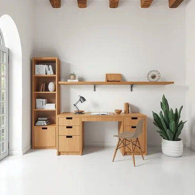 Escritorio esquinero de inspiración mediterránea Cazorla — Nogalt