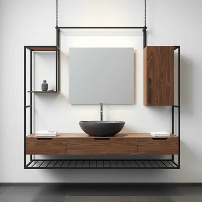 Mueble suspendido con estructura metálica Duero — Almadén