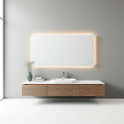 Espejo rectangular de líneas rectas Duero — Casa Verdi
