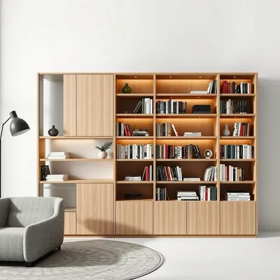 Librería modular con acabado mate Segura — Sierra Alba