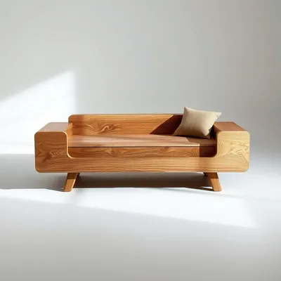 Mesita flotante de roble macizo Genil — Casa Verdi