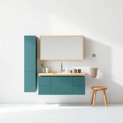 Mueble suspendido en chapa natural Segura — Taller Duero
