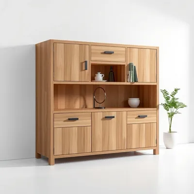 Estantería modular de roble macizo Urbión — Encina Roja