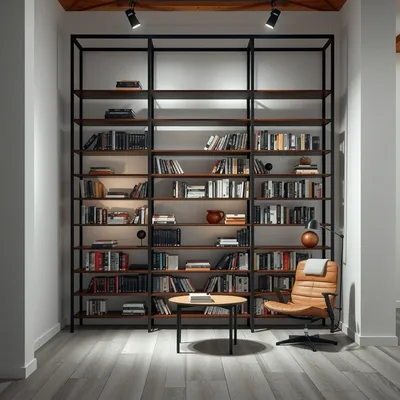 Librería baja con estructura metálica Urbión — Ribera Norte