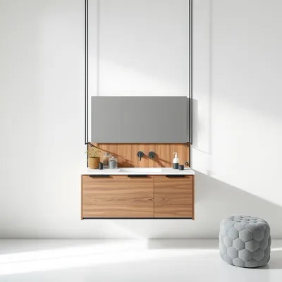 Mueble suspendido con estructura metálica Ebro — Sierra Alba