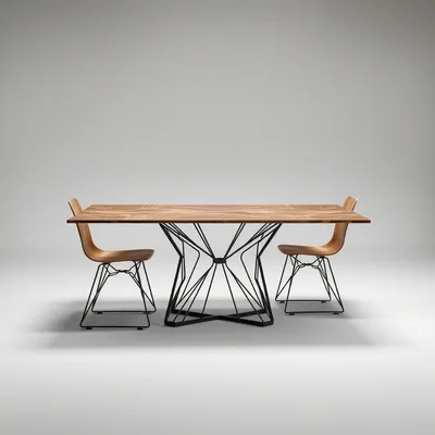 Mesa de comedor con estructura metálica Segura — Roblería