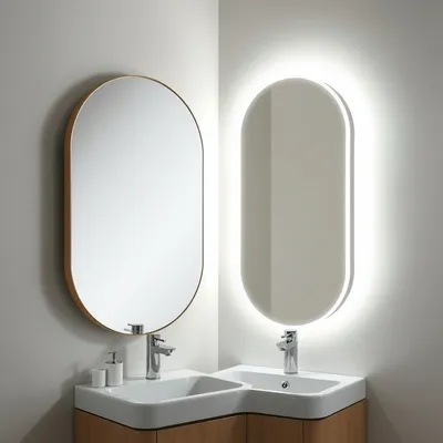 Espejo con luz de estilo nórdico Turia — Casa Verdi