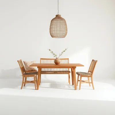 Banco de comedor en madera de haya Miño — Roblería