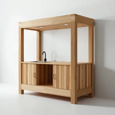 Estantería modular de roble macizo Cazorla — Sierra Alba