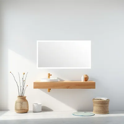 Espejo rectangular en chapa natural Bidasoa — Roblería