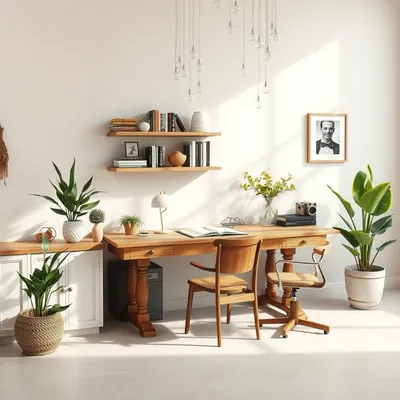 Escritorio esquinero de inspiración mediterránea Ancares — Encina Roja