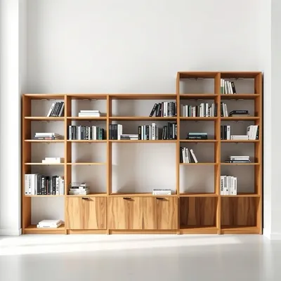 Librería modular de nogal Cazorla — Sierra Alba