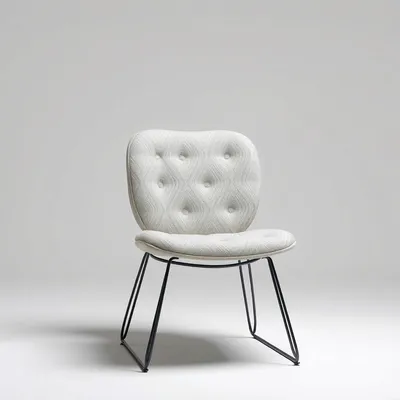 Silla tapizada con estructura metálica Nervión — Nogalt