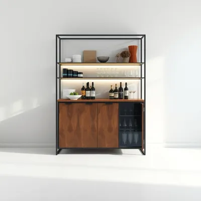 Mueble bar con estructura metálica Duero — Sierra Alba
