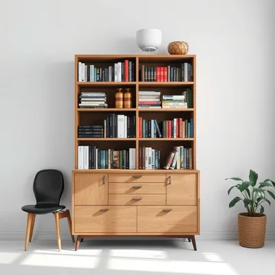 Librería baja de estilo nórdico Guadiana — Casa Verdi