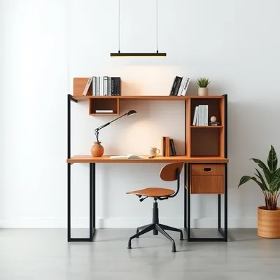 Escritorio elevable con estructura metálica Ebro — Taller Duero