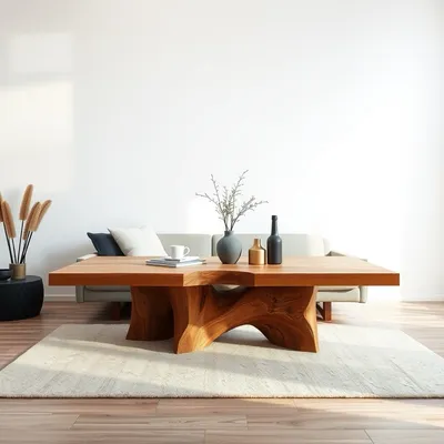 Mesa de centro de roble macizo Ebro — Almadén