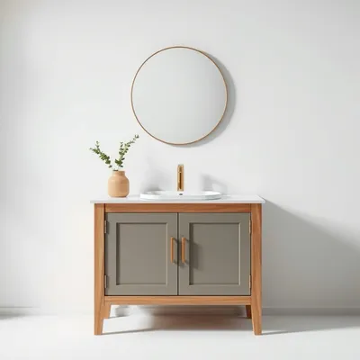 Mueble de lavabo de diseño artesanal Segura — Encina Roja