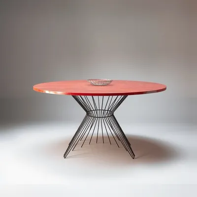 Mesa redonda con estructura metálica Urbión — Casa Verdi