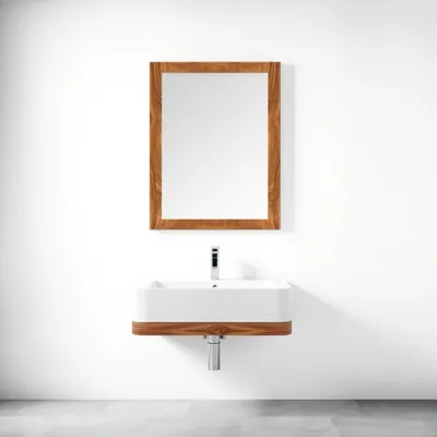 Espejo rectangular de roble macizo Duero — Sierra Alba