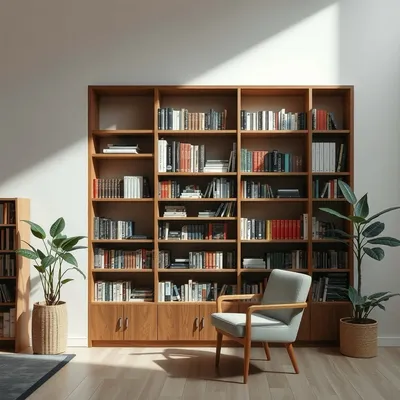 Librería baja de roble macizo Urbión — Encina Roja