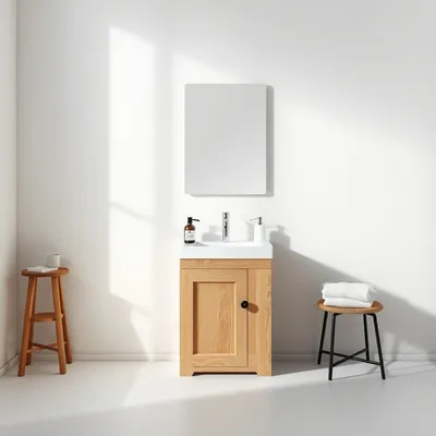 Columna de baño en madera de haya Guadiana — Casa Verdi