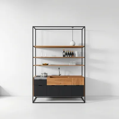 Estantería modular con estructura metálica Duero — Almadén