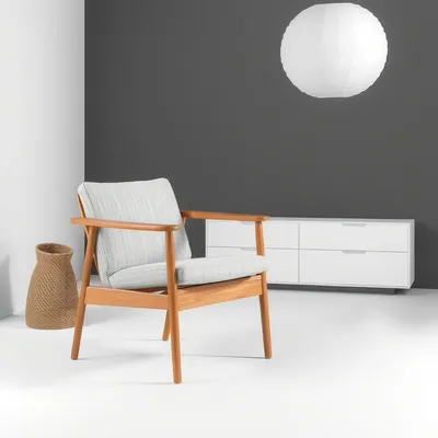 Silla tapizada de roble macizo Ancares — Nogalt