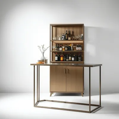 Mueble bar con estructura metálica Ebro — Sierra Alba